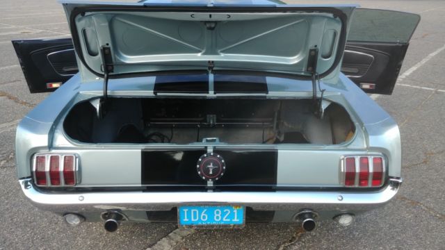 1966 Silver with black strips Ford Mustang Fastback