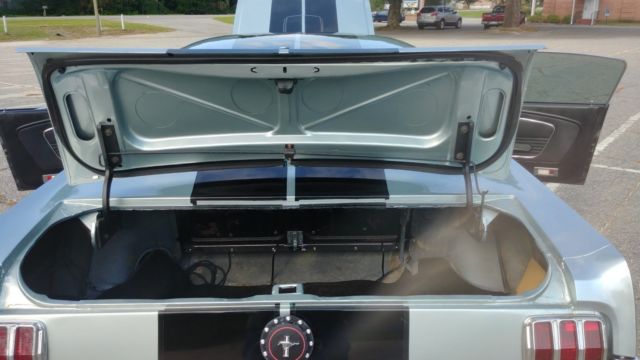 1966 Silver with black strips Ford Mustang Fastback