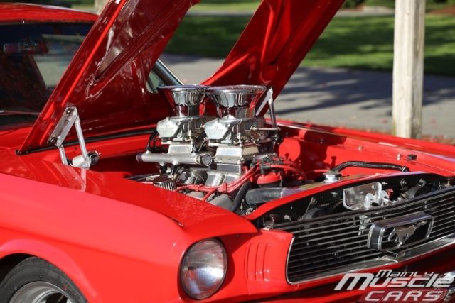 1966 Red Ford Mustang