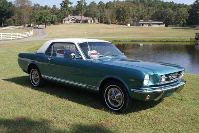 1966 Turquoise Ford Mustang Coupe