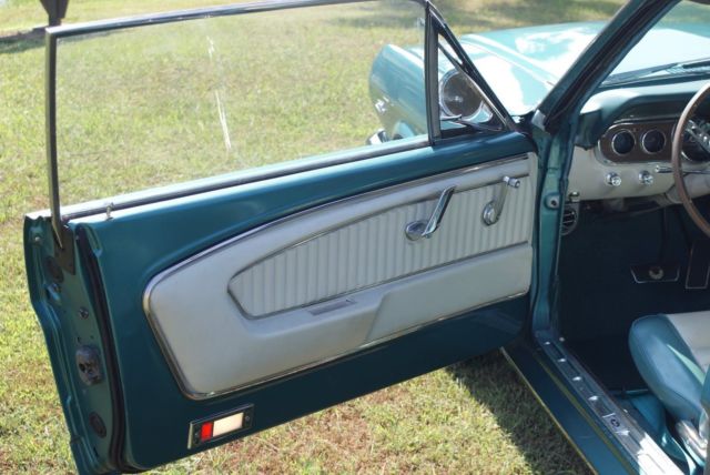 1966 Turquoise Ford Mustang Coupe