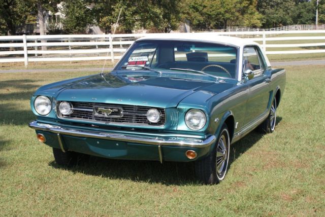 1966 Turquoise Ford Mustang Coupe