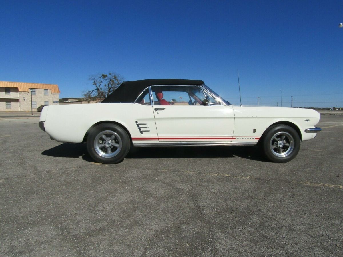 1966 White Ford Mustang Convertible