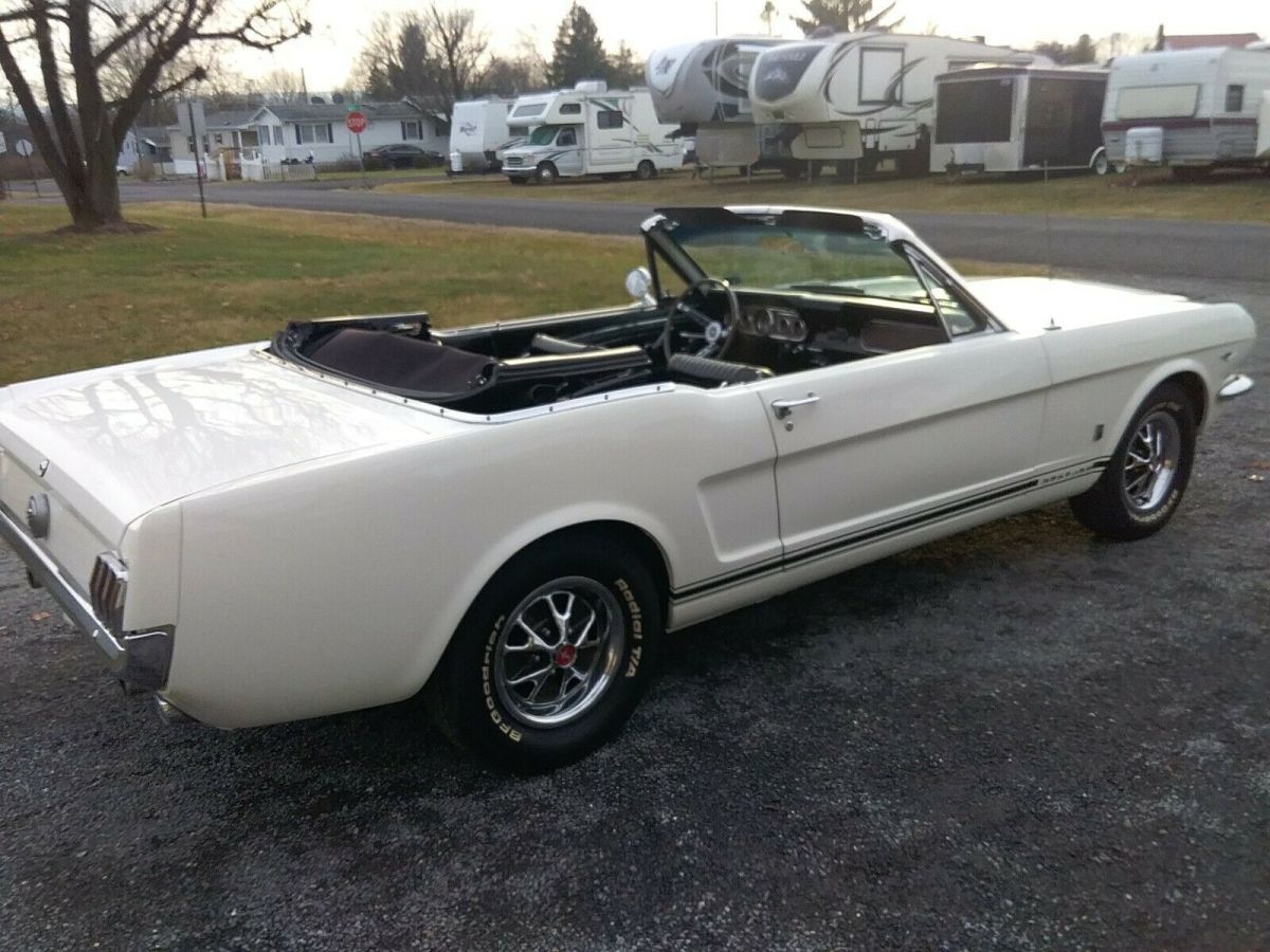 1966 White Ford Mustang Convertible