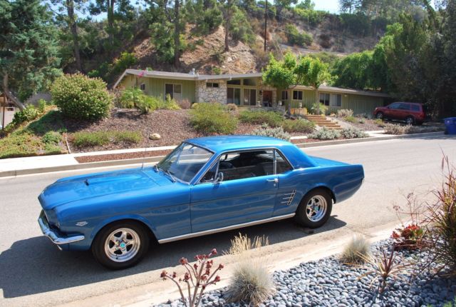 1966 Blue Ford Mustang