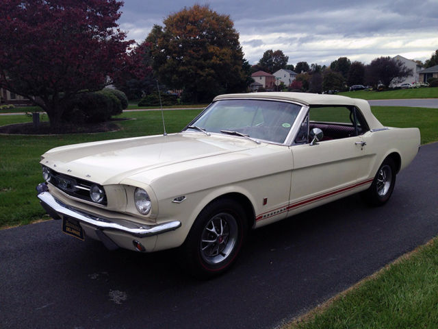1966 White (Code M) Ford Mustang Convertible White Electric Top