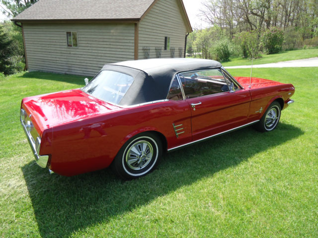 1966 Red Ford Mustang Convertible