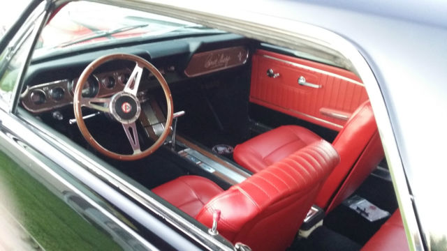 1966 Raven black with red Shelby gt 350 stripping Ford Mustang Coupe