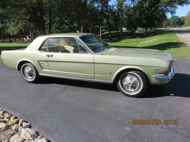 1966 Color code R Ivy Green Ford Mustang Coupe