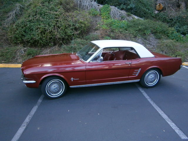 1966 Burgundy metallic Ford Mustang Coupe