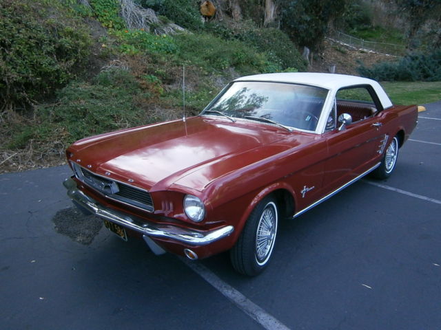 1966 Burgundy metallic Ford Mustang Coupe