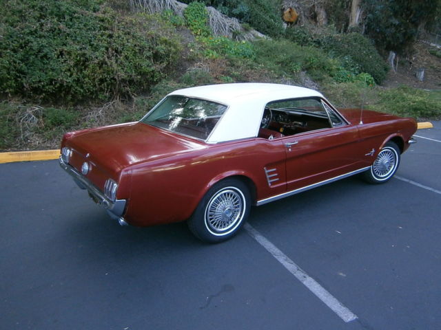 1966 Burgundy metallic Ford Mustang Coupe