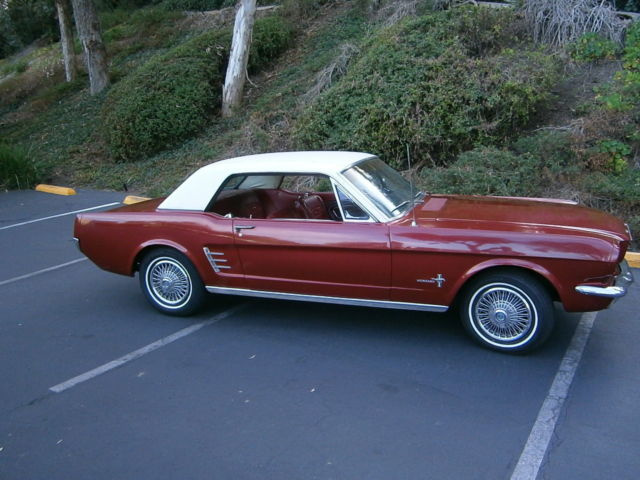 1966 Burgundy metallic Ford Mustang Coupe