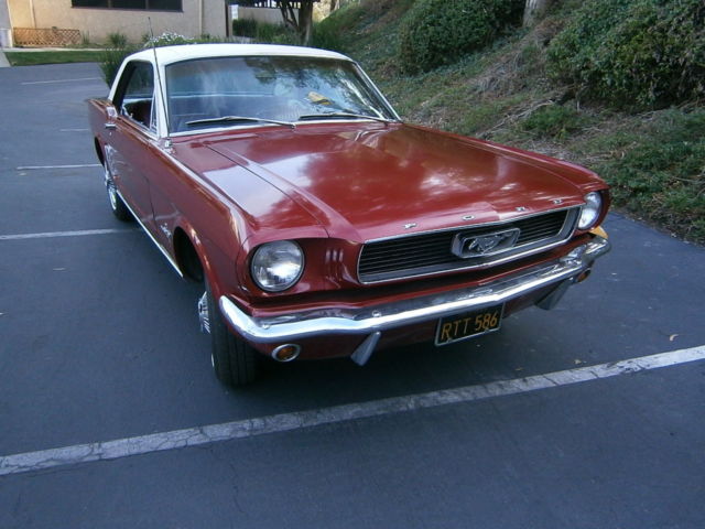 1966 Burgundy metallic Ford Mustang Coupe