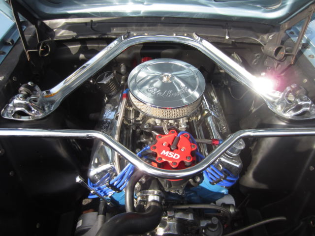 1966 blue / gray Ford Mustang Coupe