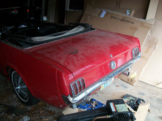 1966 candy apple red Ford Mustang Convertible