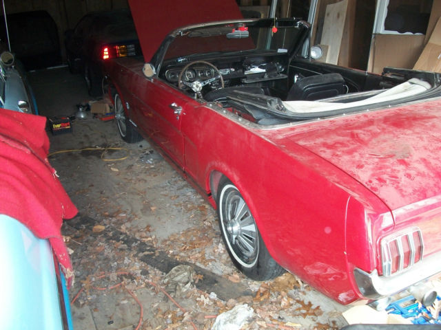 1966 candy apple red Ford Mustang Convertible