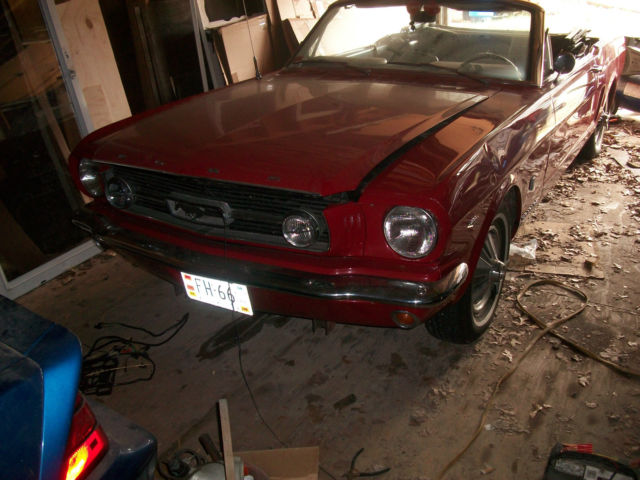1966 candy apple red Ford Mustang Convertible