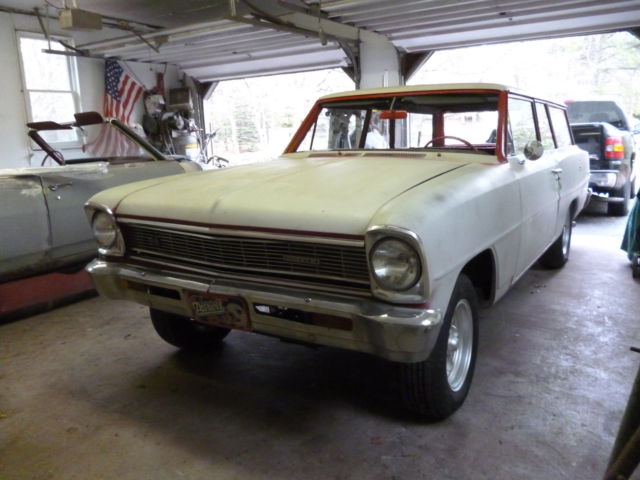 1966 Red Chevrolet Nova Wagon