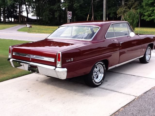 1966 Burgundy Chevrolet Nova Coupe