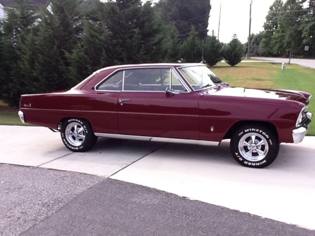 1966 Burgundy Chevrolet Nova Coupe