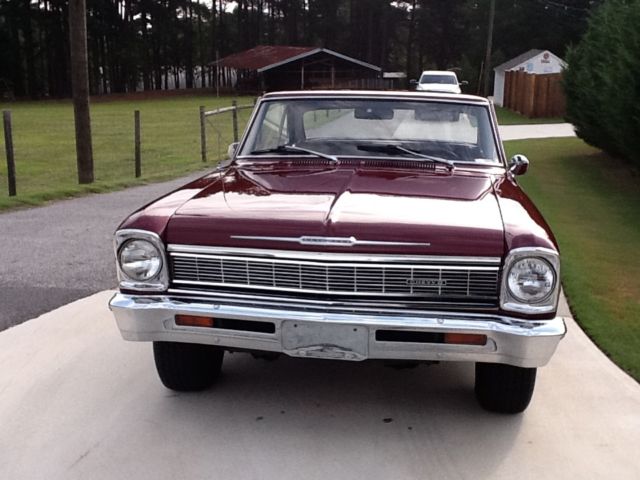 1966 Burgundy Chevrolet Nova Coupe