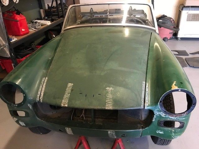 1966 Green Austin Healey Sprite Convertible