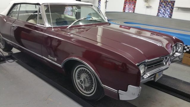 1966 Burgundy Oldsmobile Eighty-Eight Convertible