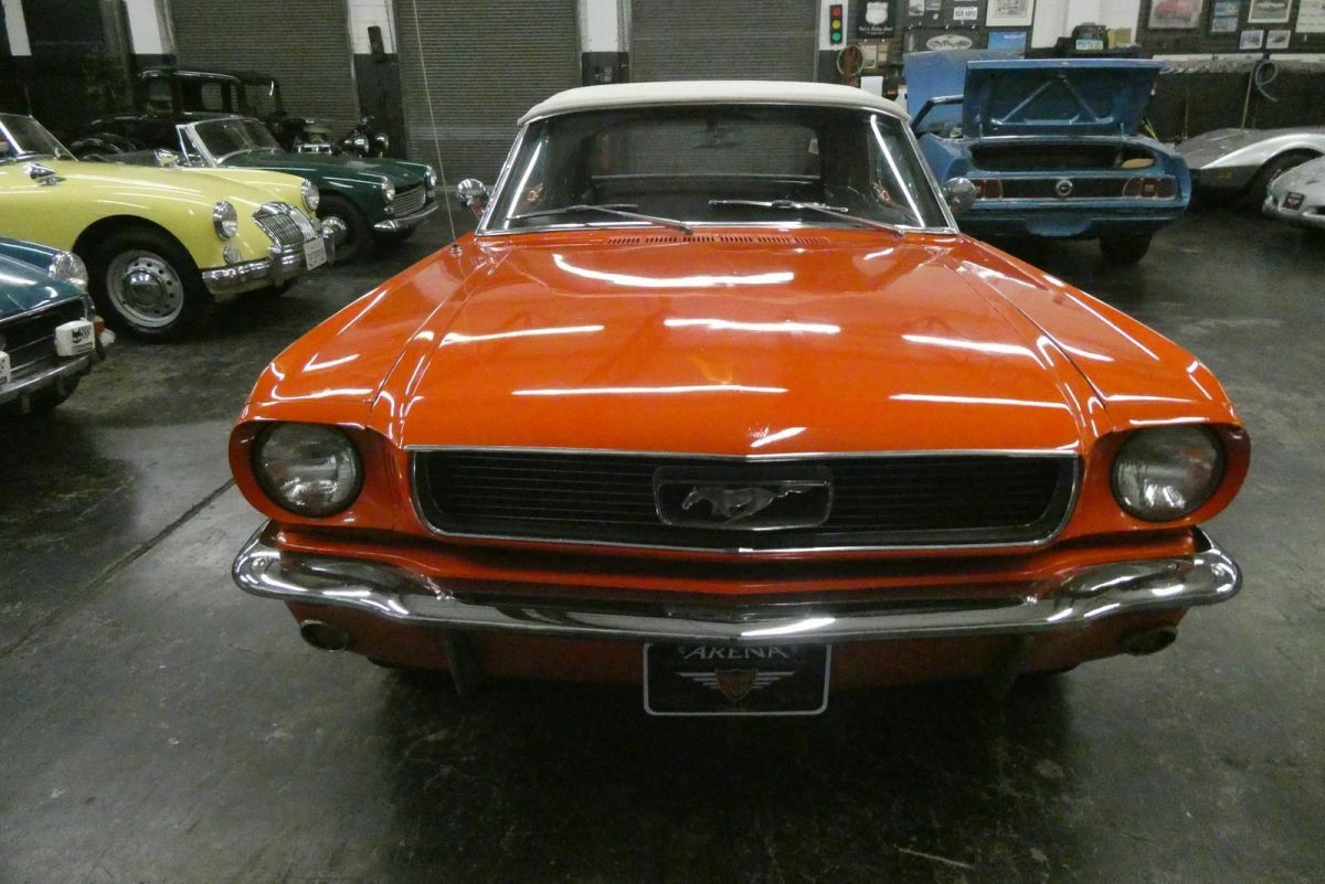 1966 Orange Ford Mustang Convertible