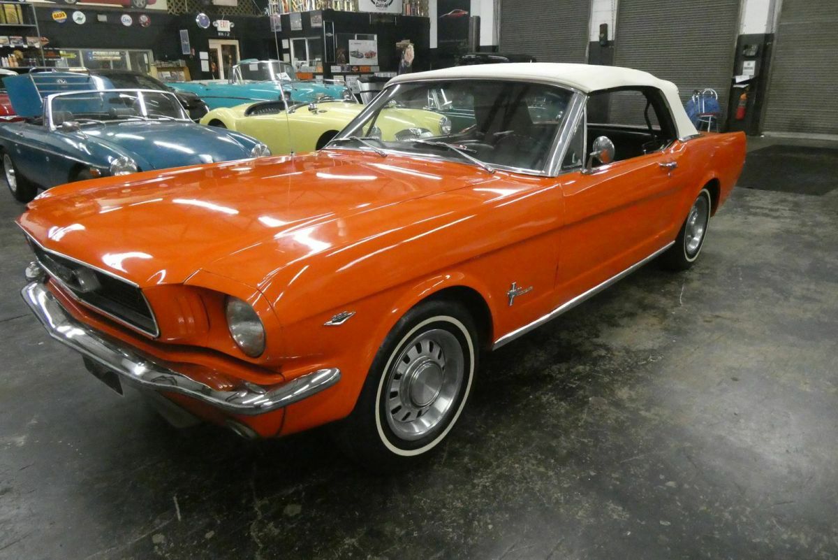 1966 Orange Ford Mustang Convertible