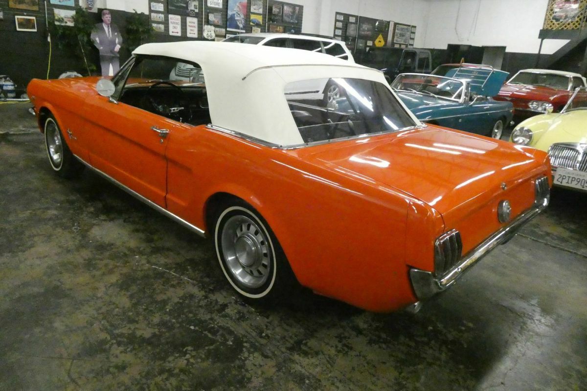 1966 Orange Ford Mustang Convertible