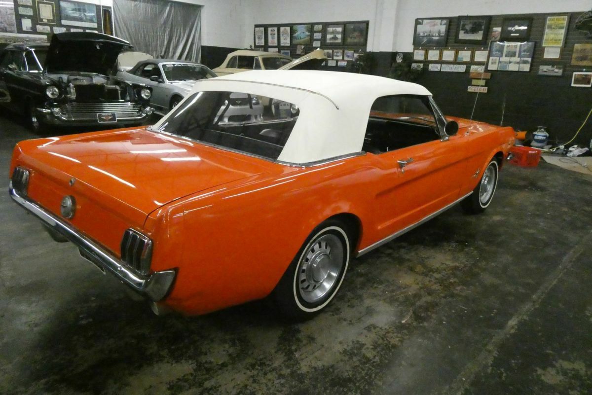 1966 Orange Ford Mustang Convertible