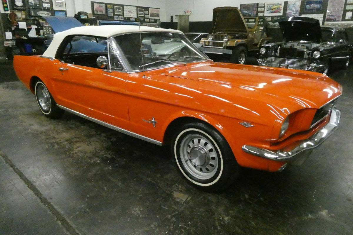 1966 Orange Ford Mustang Convertible