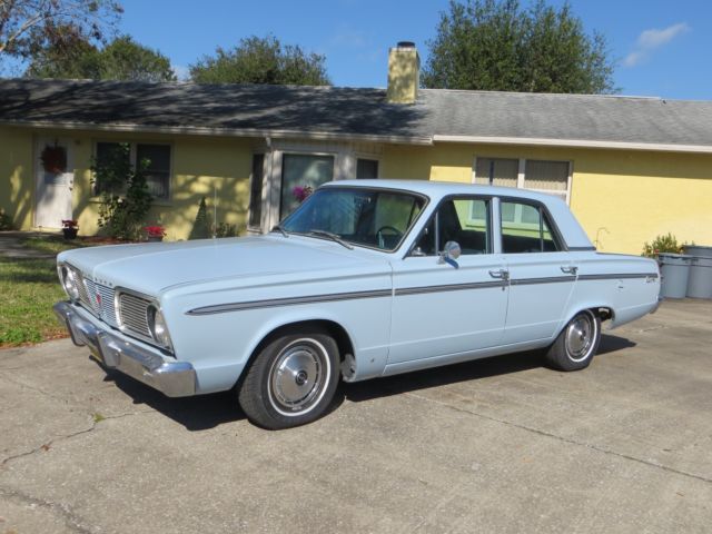 1966 Lt Blue Plymouth Valiant 200 Sedan