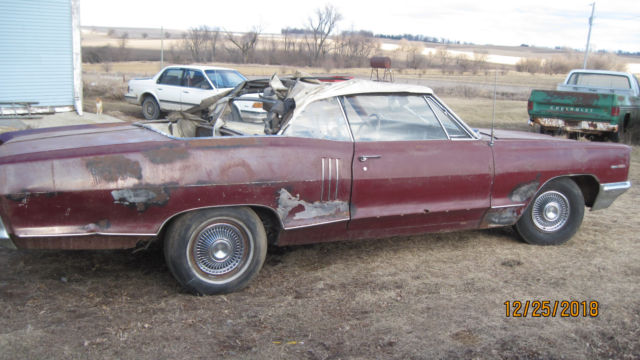 1966 maroon Pontiac Catalina Convertible