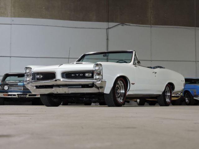 1966 White Pontiac GTO Convertible
