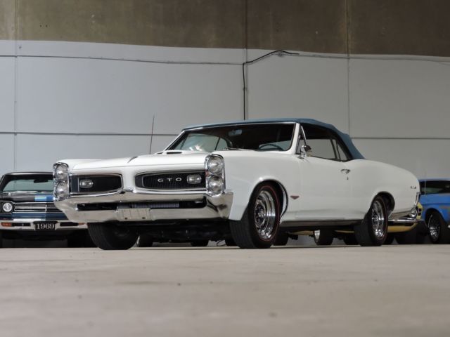 1966 White Pontiac GTO Convertible