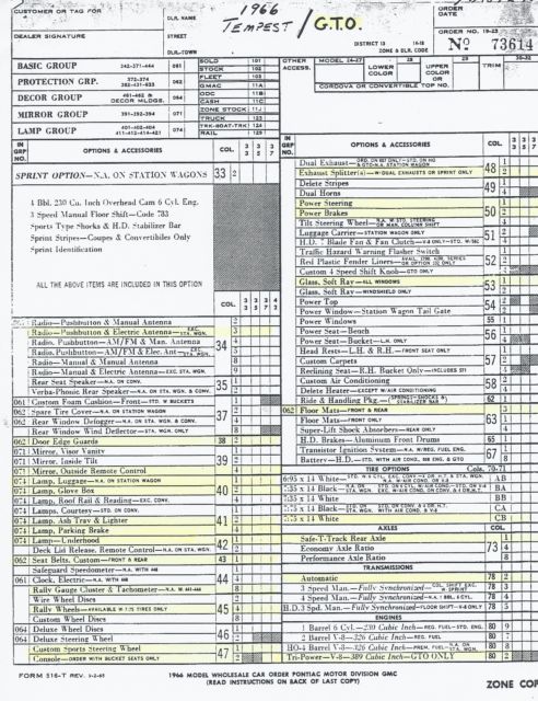 1966 RED Pontiac GTO Convertible