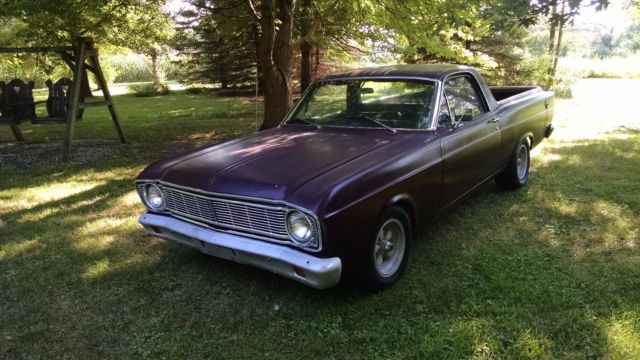 1966 Burgundy Ford Ranchero Standard Cab Pickup