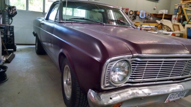 1966 Burgundy Ford Ranchero Standard Cab Pickup