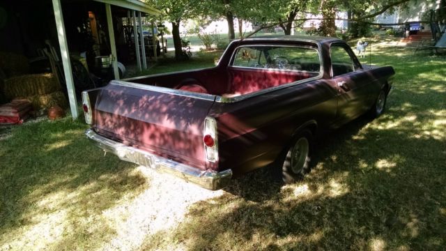 1966 Burgundy Ford Ranchero Standard Cab Pickup