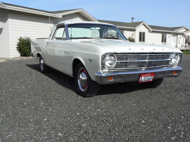 1966 White Ford Ranchero Standard Cab Pickup