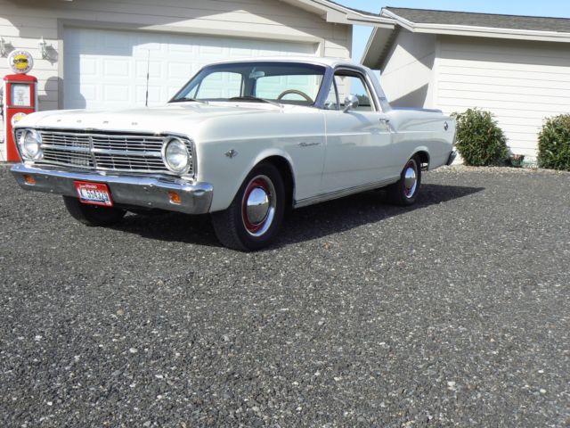1966 White Ford Ranchero Standard Cab Pickup