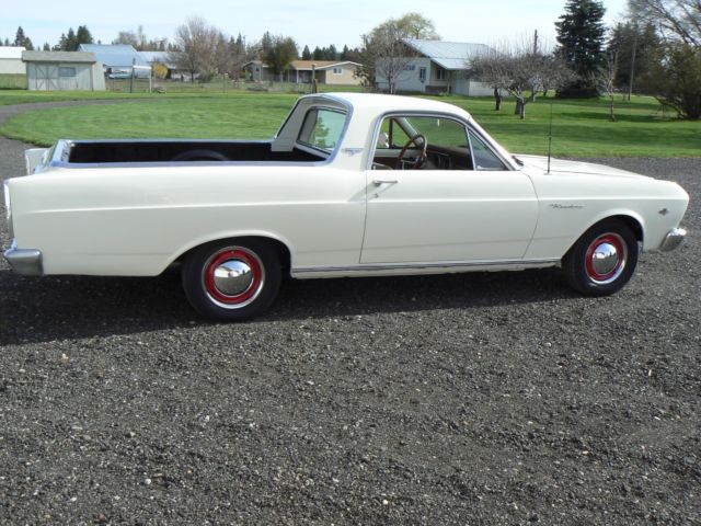 1966 White Ford Ranchero Standard Cab Pickup