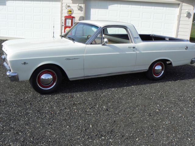 1966 White Ford Ranchero Standard Cab Pickup