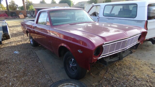 1966 Burgundy Ford Ranchero Standard Cab Pickup
