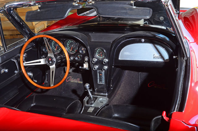 1966 Red Chevrolet Corvette Convertible