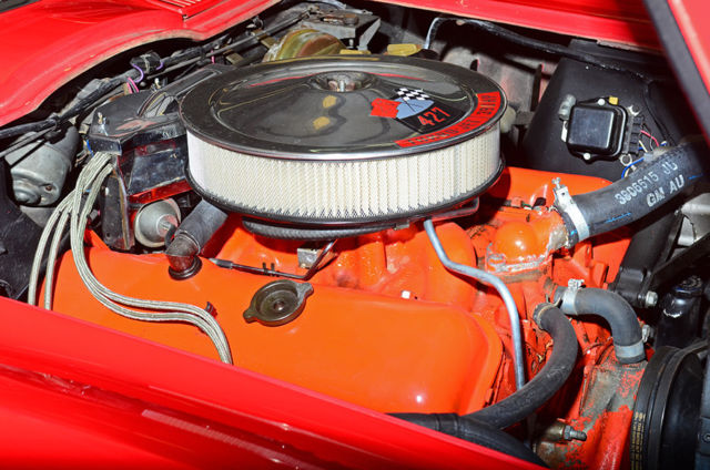 1966 Red Chevrolet Corvette Convertible