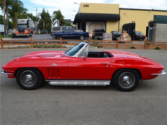 1966 Red Chevrolet Corvette Convertible
