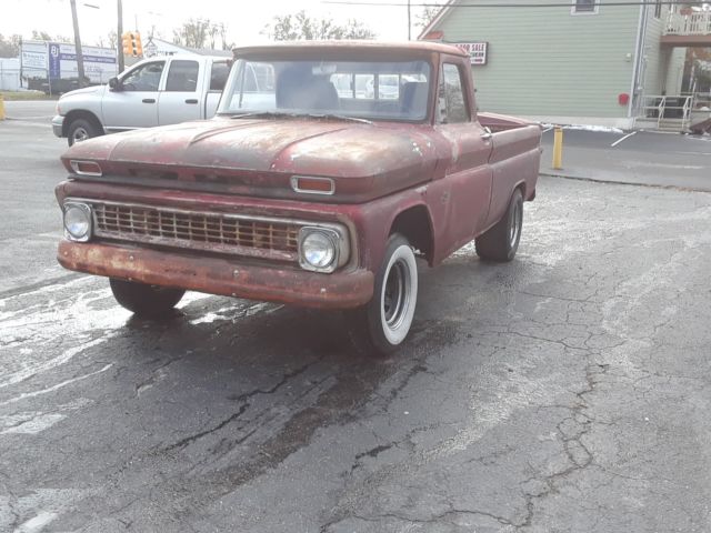 1966 Burgundy Chevrolet C-10 Standard Cab Pickup